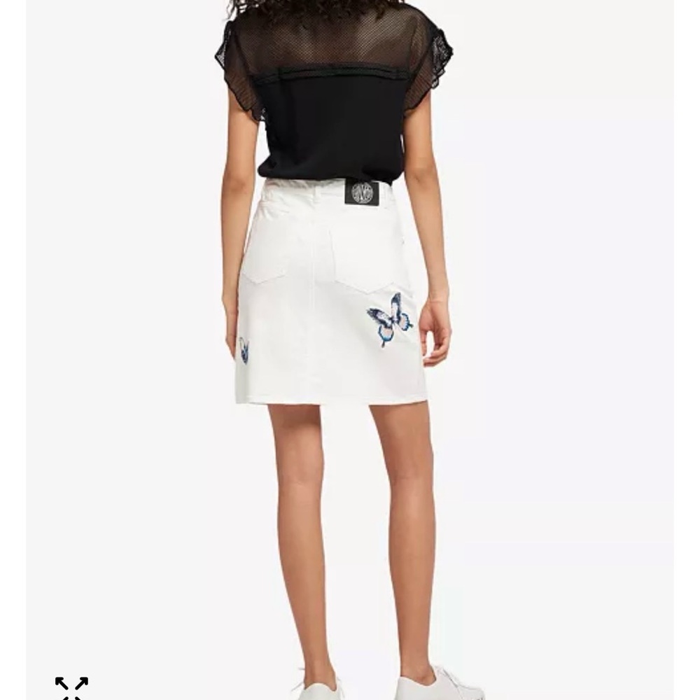 Donna Karan White Skirt with Butterfly Accents embroidery XS - Picture 13 of 13